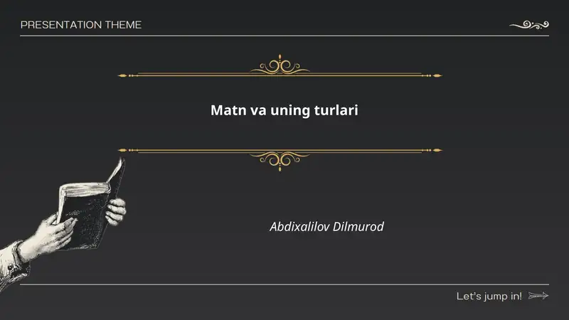 Matn va uning turlari