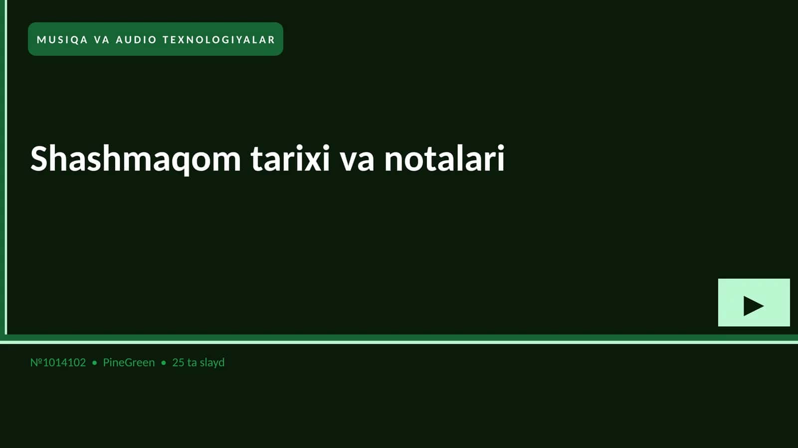 Shashmaqom tarixi va notalari