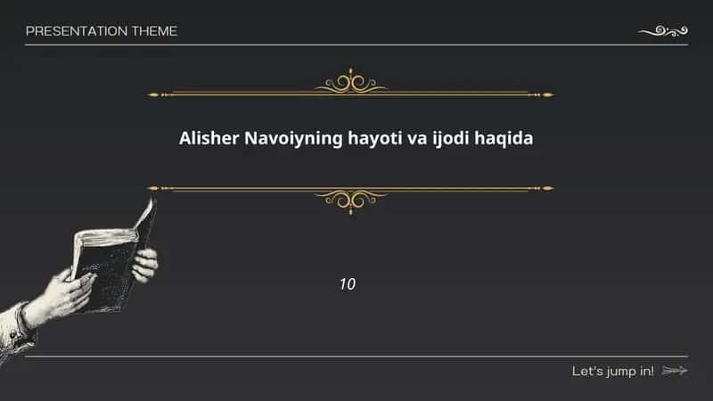 Alisher Navoiy hayoti va ijodi haqida