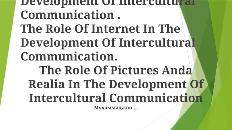 TV in Intercultural Communication