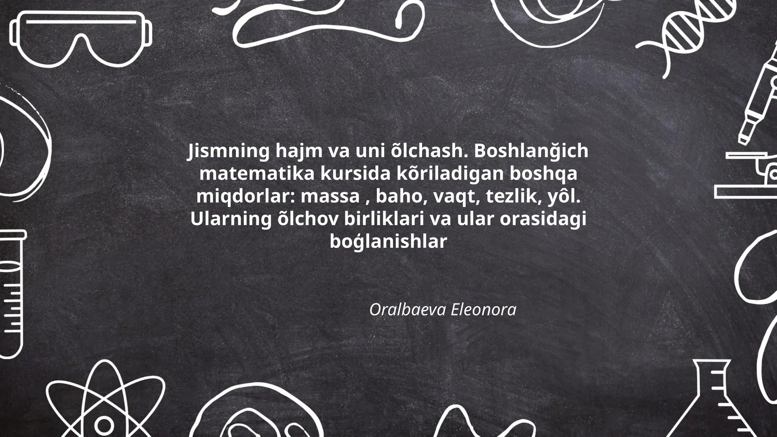 Jismning hajm va uni õlchash