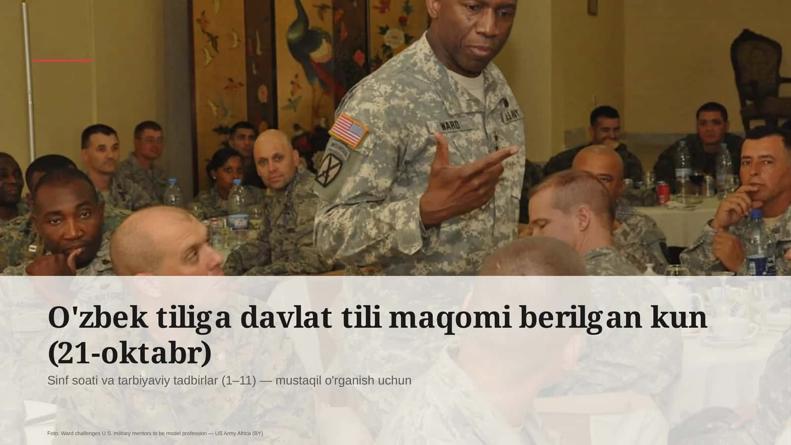O'zbek tiliga davlat tili maqomi berilgan kun (21-oktabr)