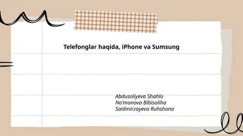 Reja: iPhone va Samsung telefonlarining taqqoslanishi