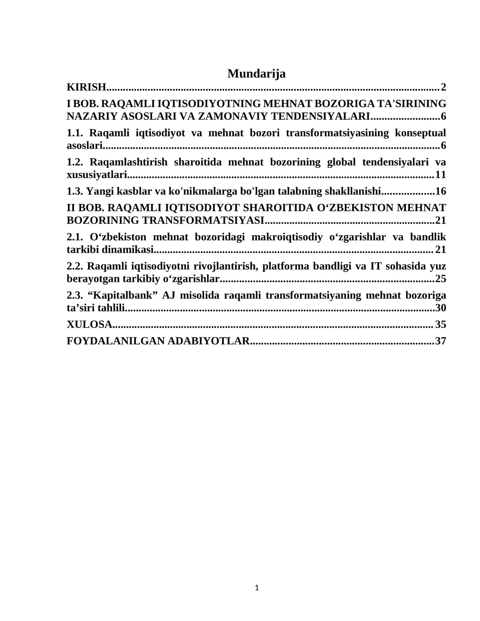 RAQAMLI IQTISODIYOTNING MEHNAT BOZORIGA TA'SIRINING NAZARIY ASOSLARI VA ZAMONAVIY TENDENSIYALARI