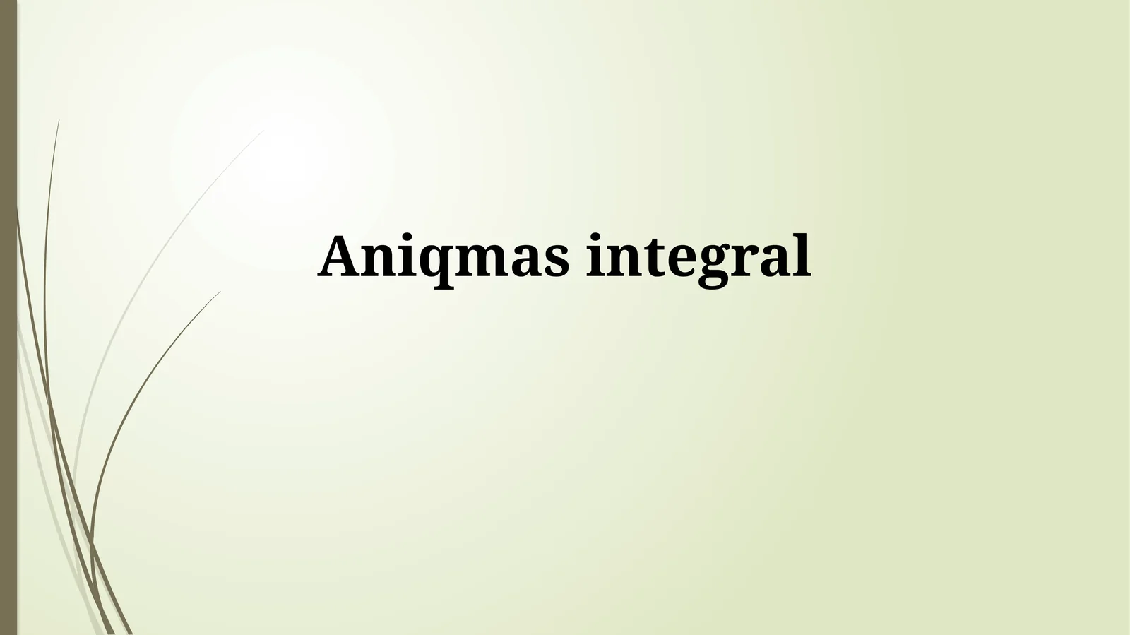 Aniqmasintegral