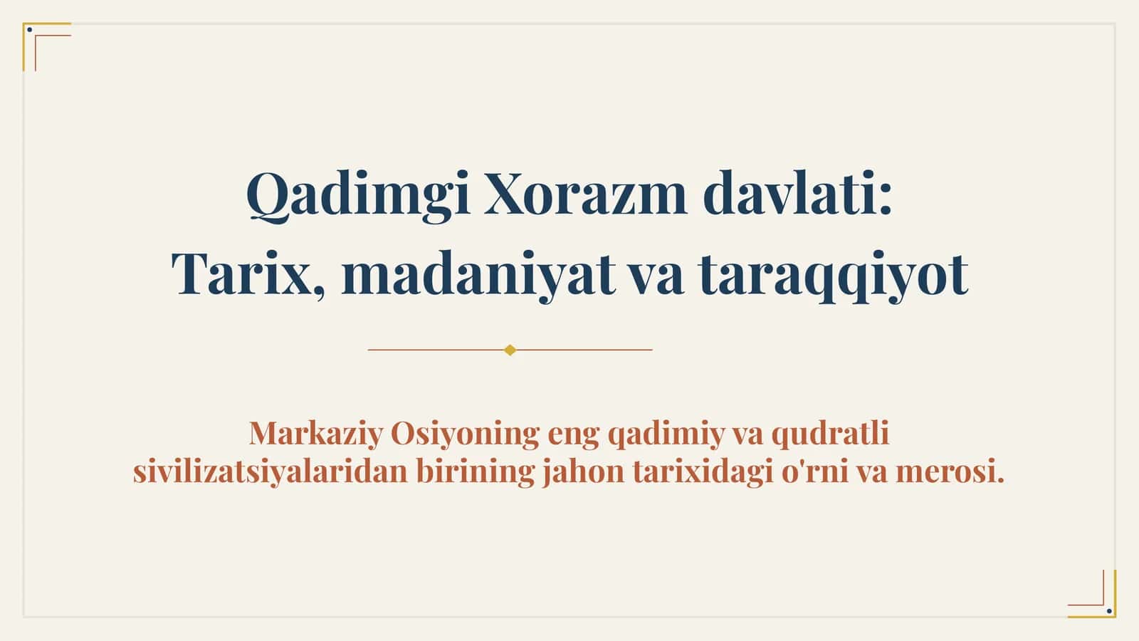 Qadimgi Xorazm davlati