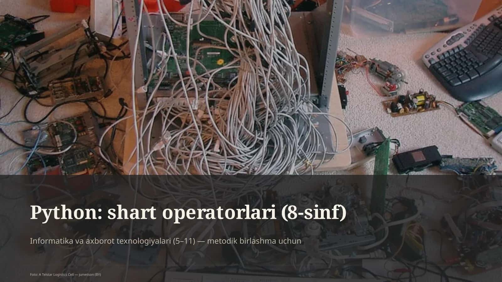 Python: shart operatorlari (8-sinf)