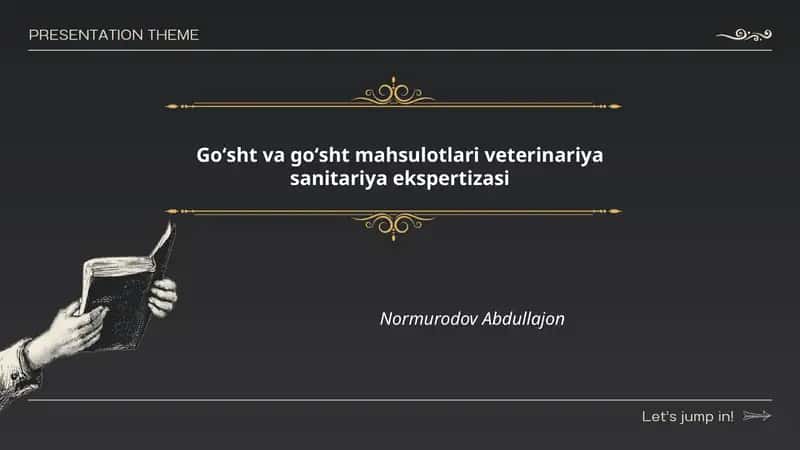 Goʻsht va goʻsht mahsulotlari veterinariya sanitariya ekspertizasi