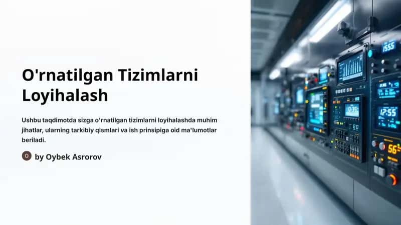 O'rnatilgan Tizimlarni Loyihalash