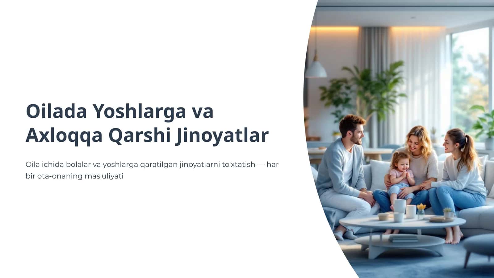 Oilada Yoshlarga va Axloqqa Qarshi Jinoyatlar