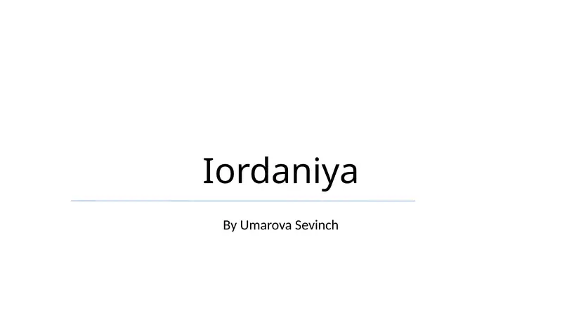 Iordaniya