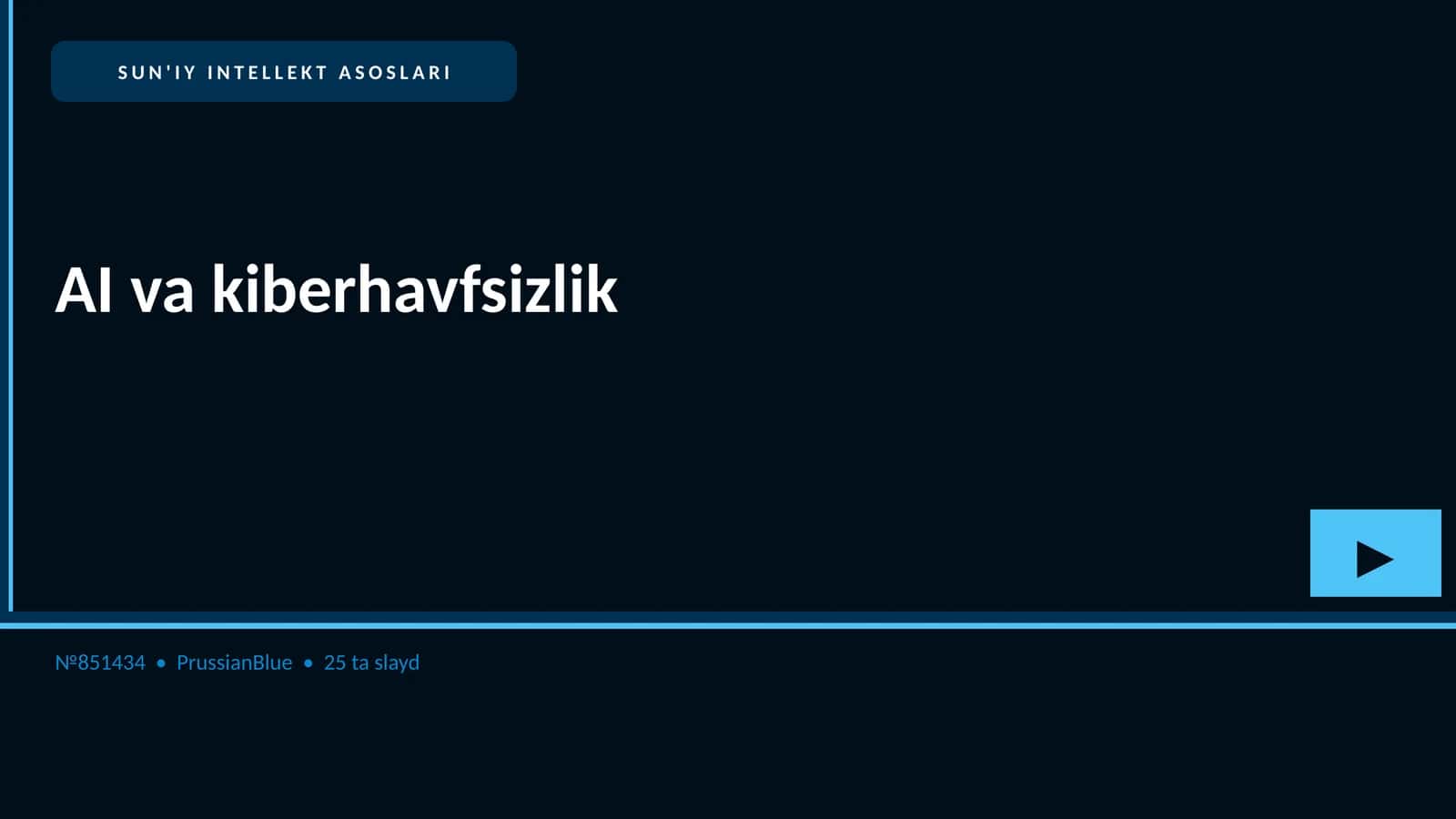 SUN'IY INTELLEKT ASOSLARI