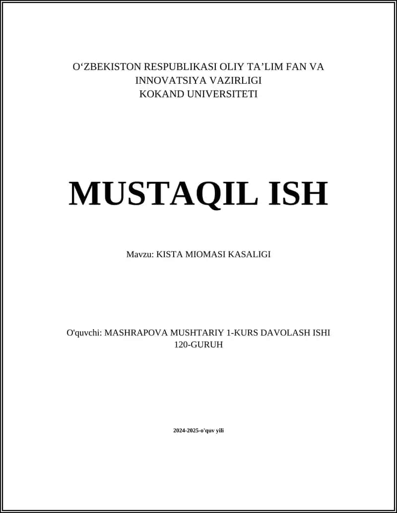 KISTA MIOMASI KASALIGI