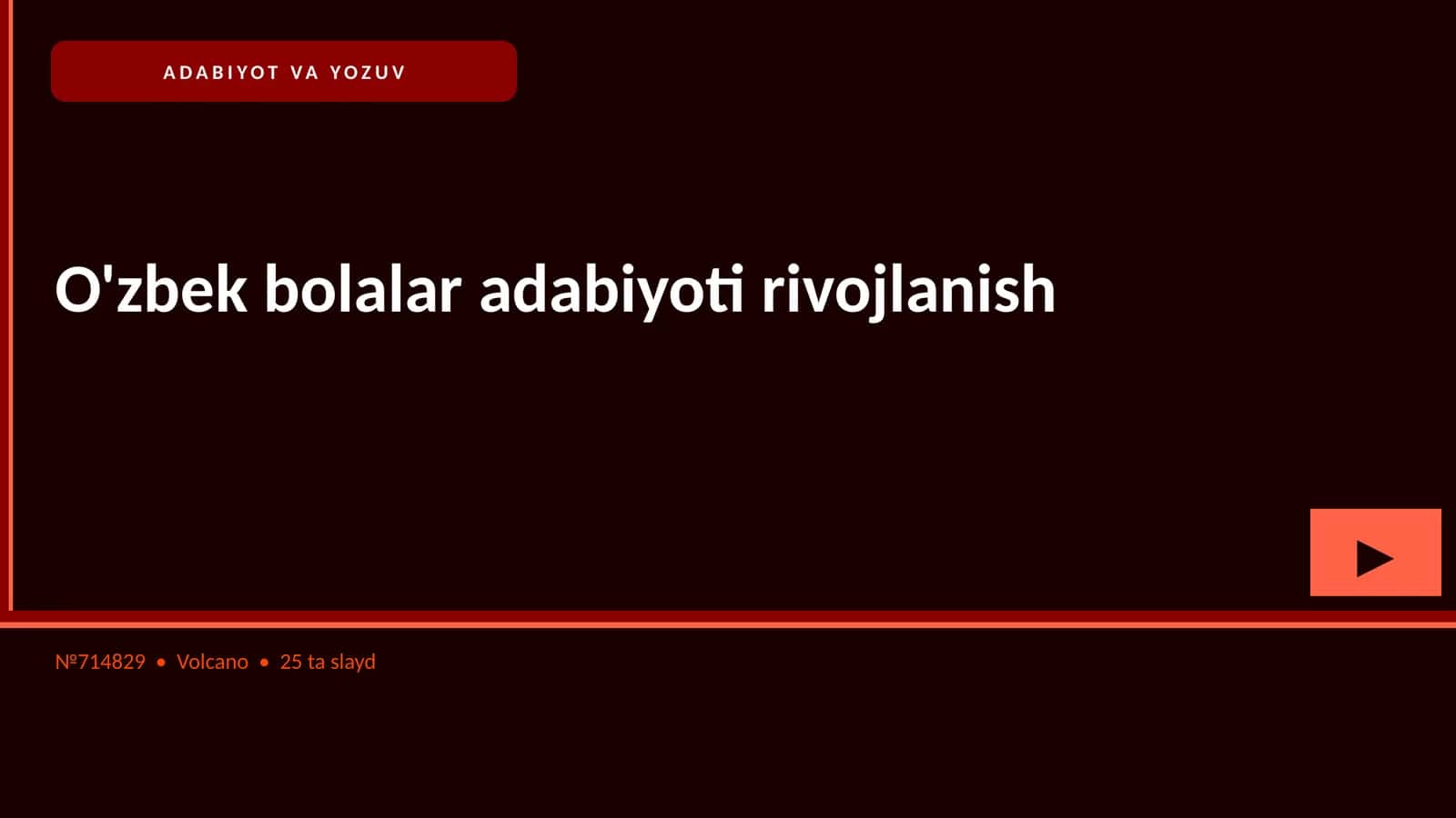ADABIYOT VA YOZUV