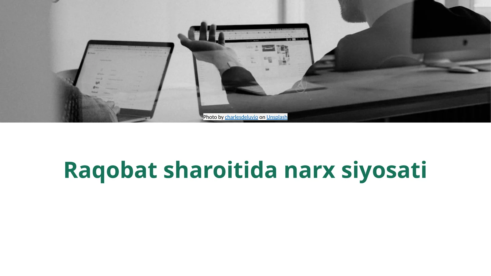Raqobat sharoitida narx siyosati