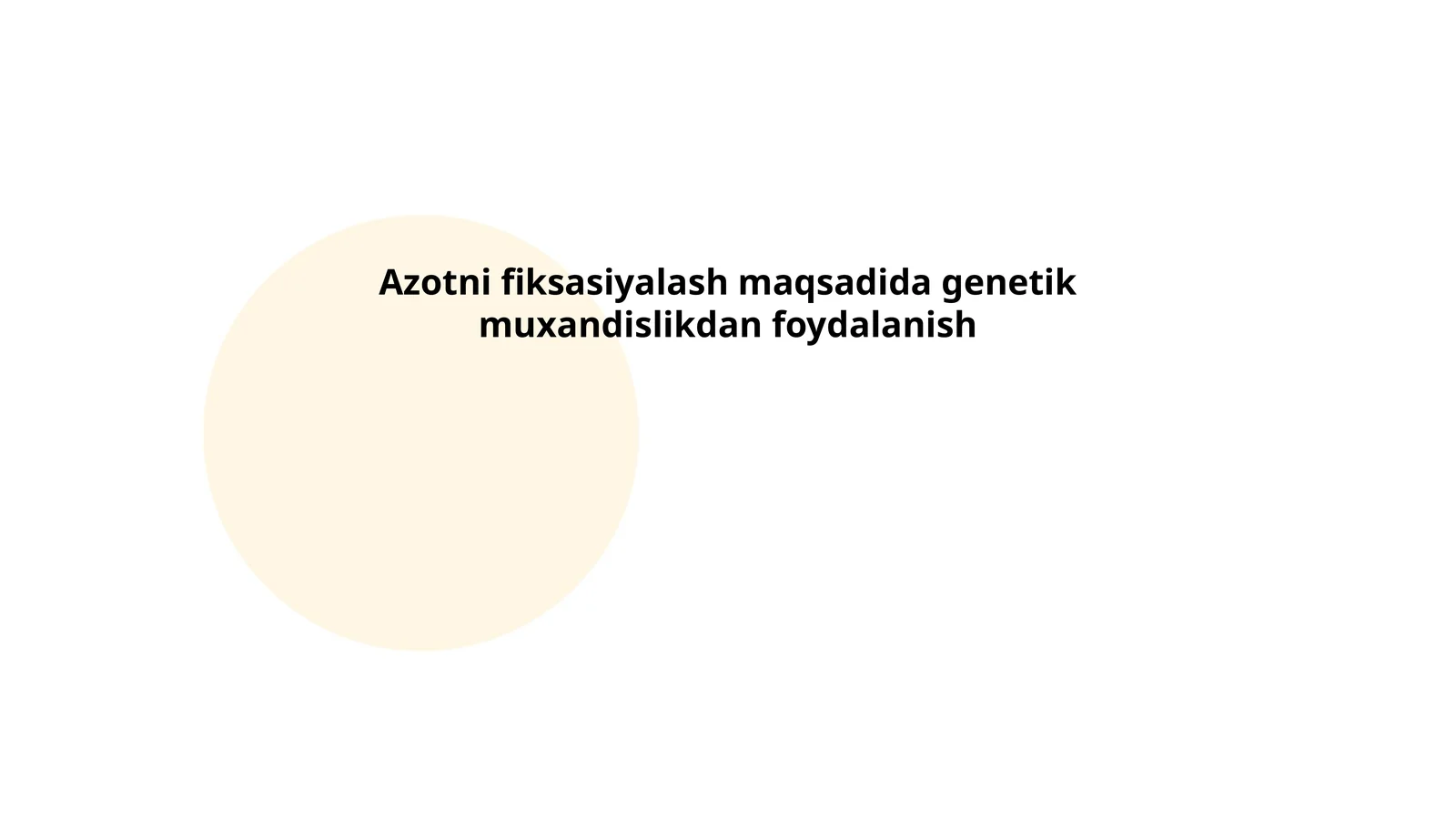 Azotni fiksasiyalash va genetik muxandislik