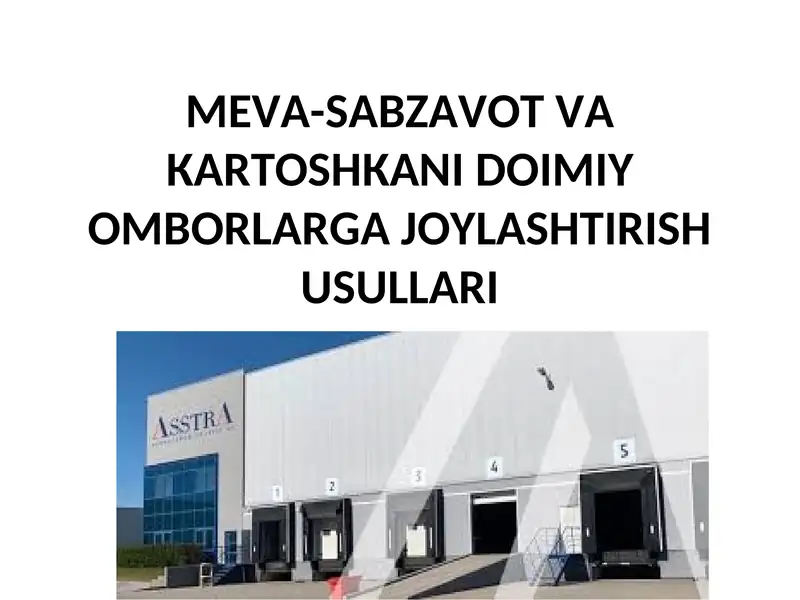 MEVA-SABZAVOT VA KARTOSHKA OMBORLASH