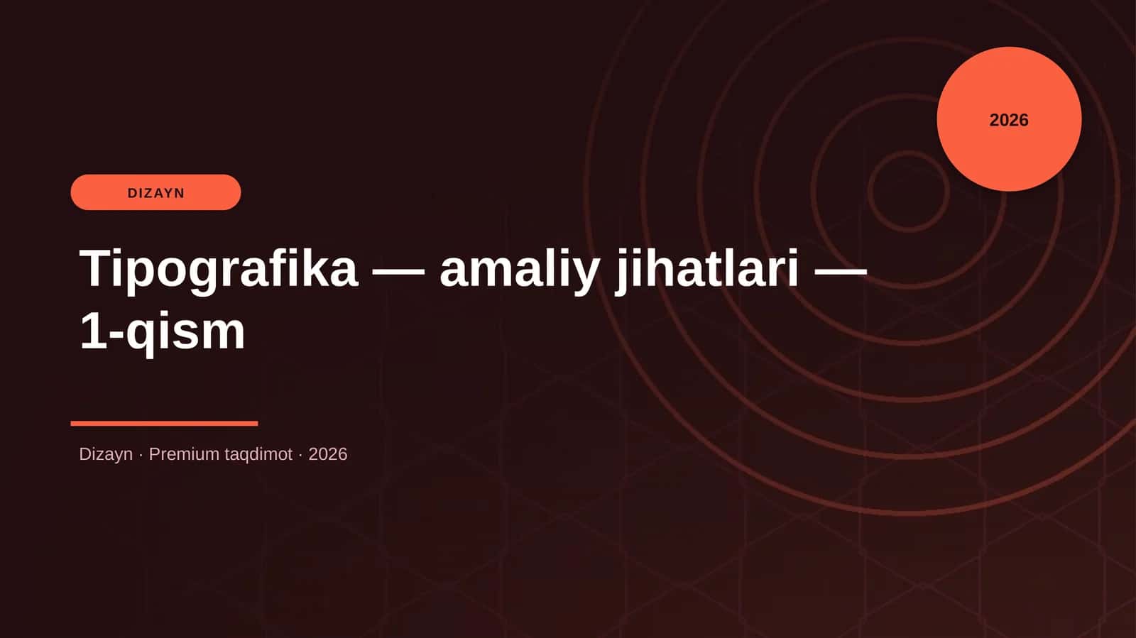 Tipografika — amaliy jihatlari — 1-qism