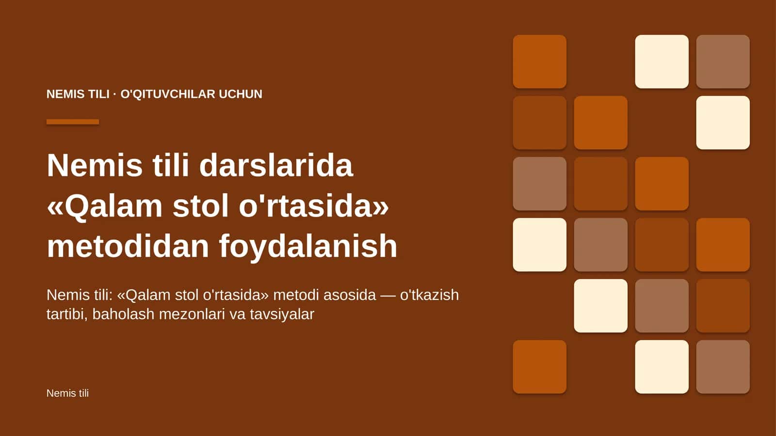 nemis tili darslarida qalam stol o'rtasida metodidan foydalanish 3158