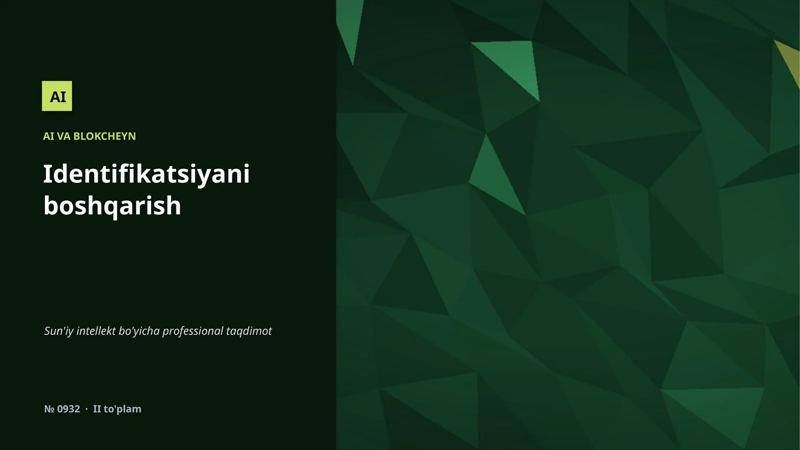 Identifikatsiyani boshqarish