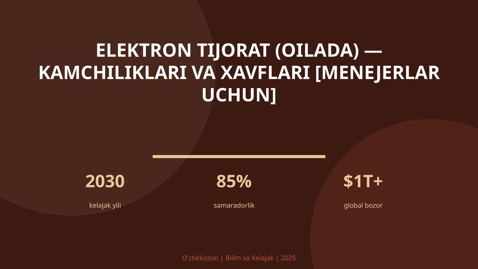 Elektron tijorat (oilada) — kamchiliklari va xavflari [menejerlar uchun]
