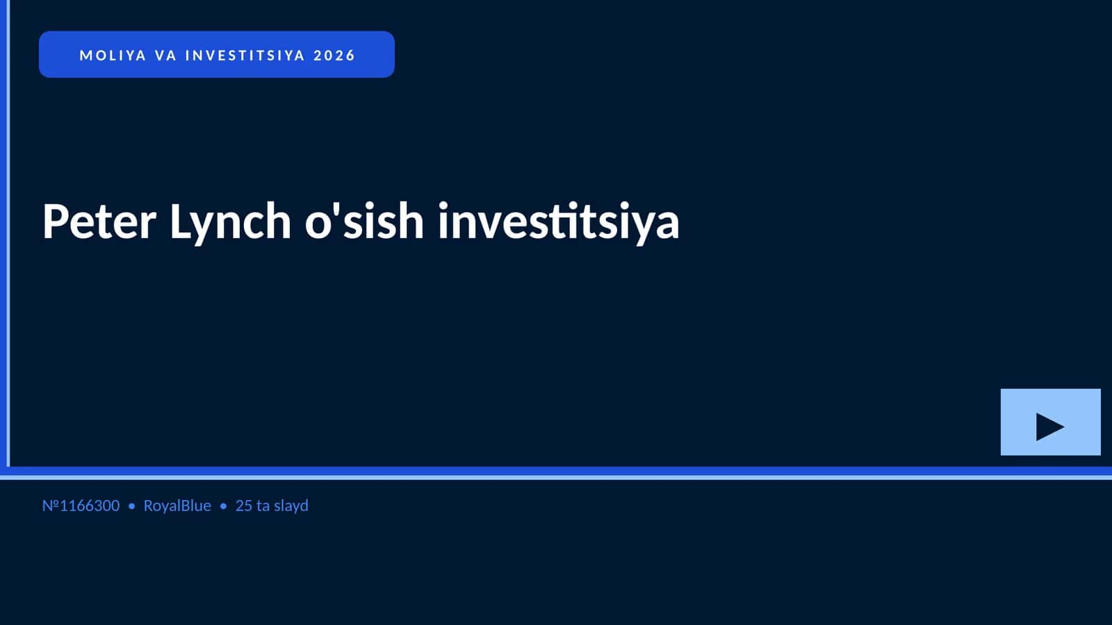 MOLIYA VA INVESTITSIYA 2026