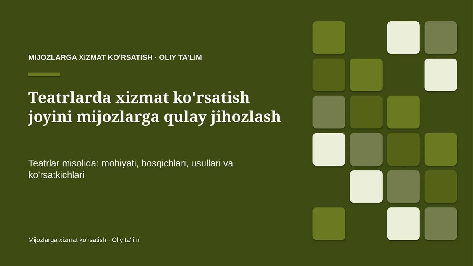 teatrlarda xizmat ko'rsatish joyini mijozlarga qulay jihozlash 4876