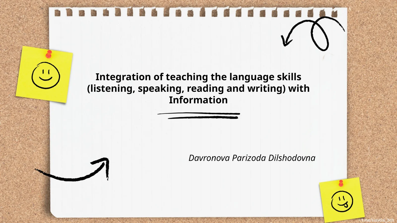 Integration of Teaching Language Skills with Information