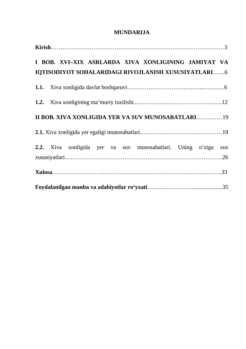 Xiva xonligida davlat boshqaruvi