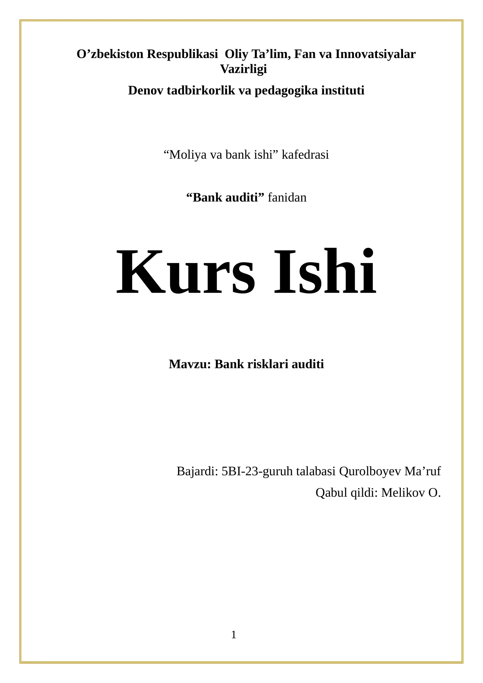 Bank risklari auditi