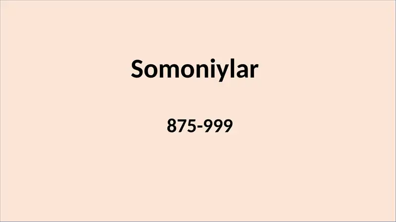 Somoniylar sulolasi