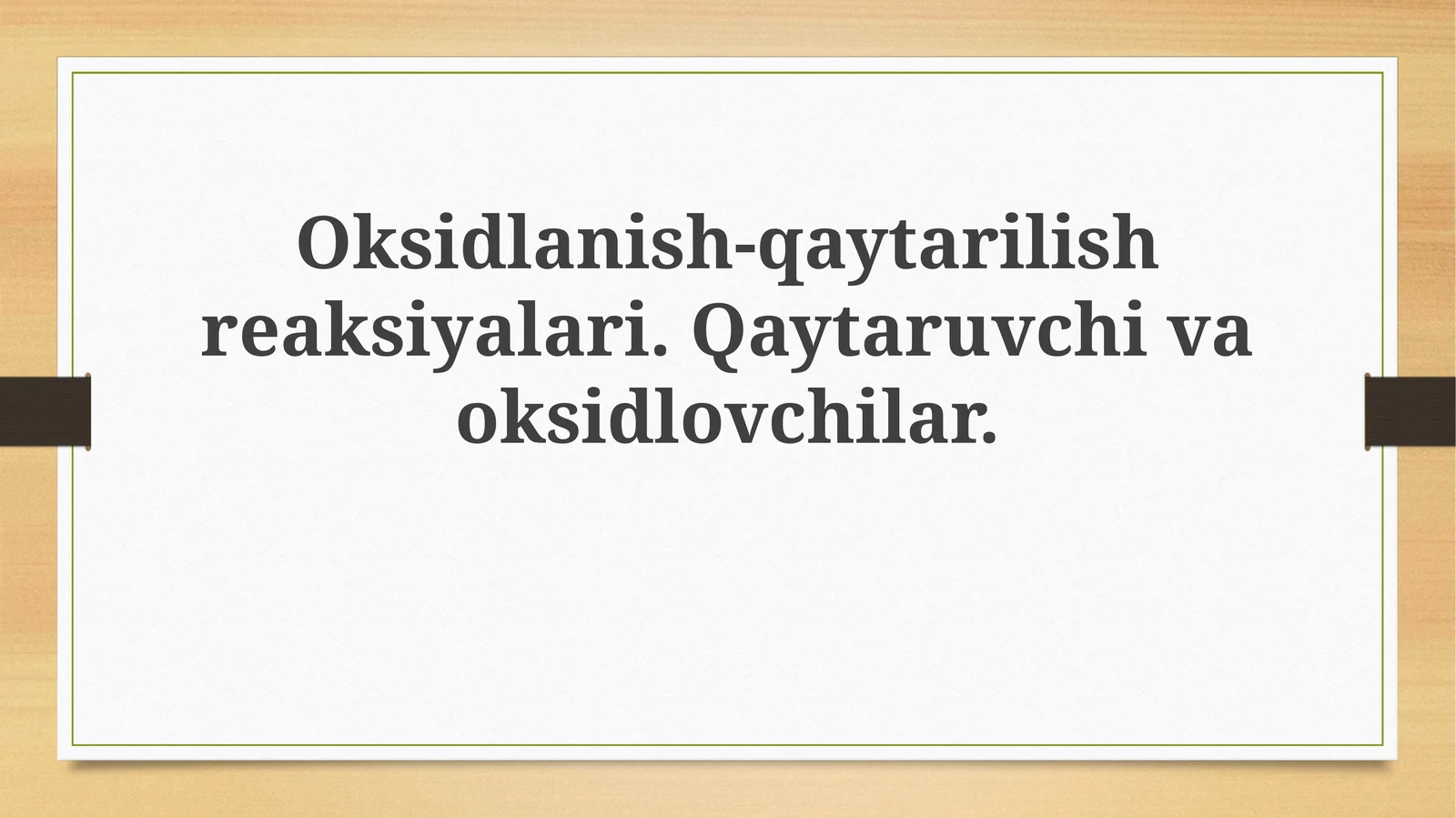 Oksidlanish-qaytarilishreaksiyalari