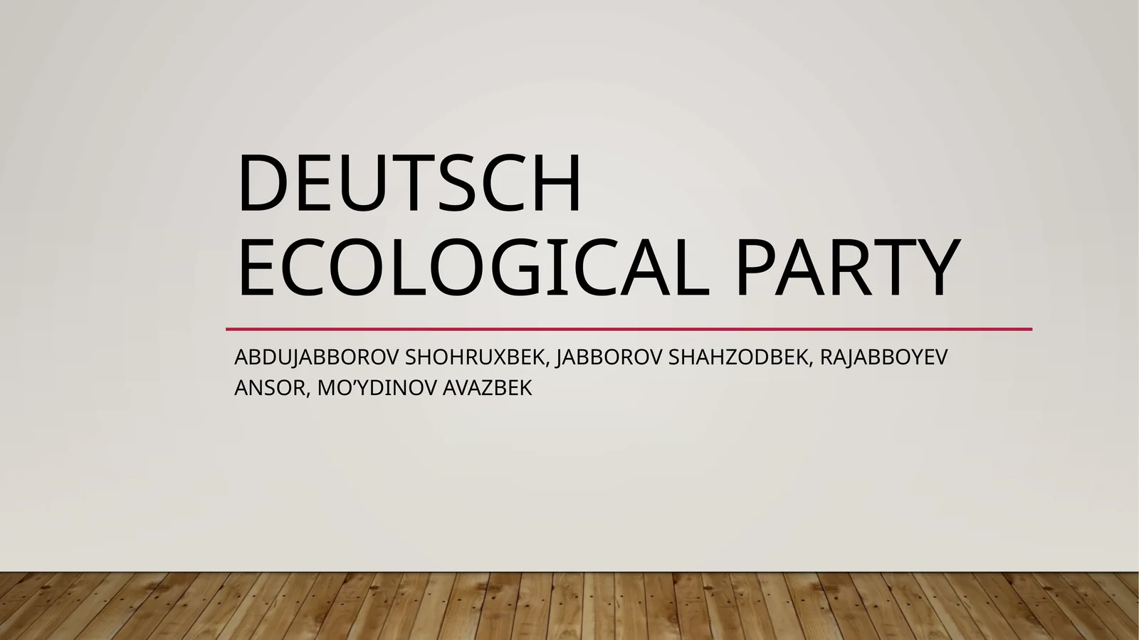 Deutsch ecological party