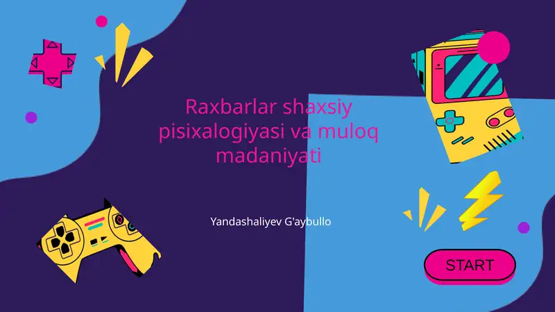 Raxbarlar shaxsiy psixologiyasi va muloq madaniyati