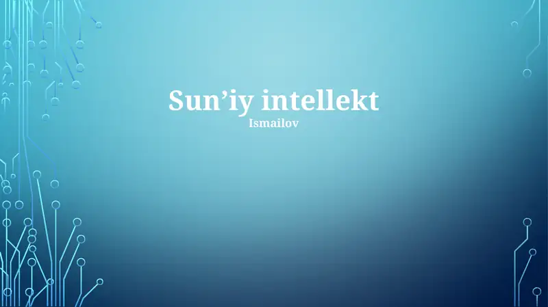 Sun'iy intellekt