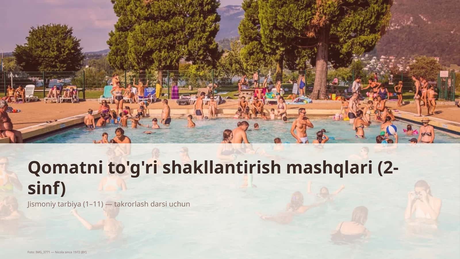 Qomatni to'g'ri shakllantirish mashqlari (2-sinf)