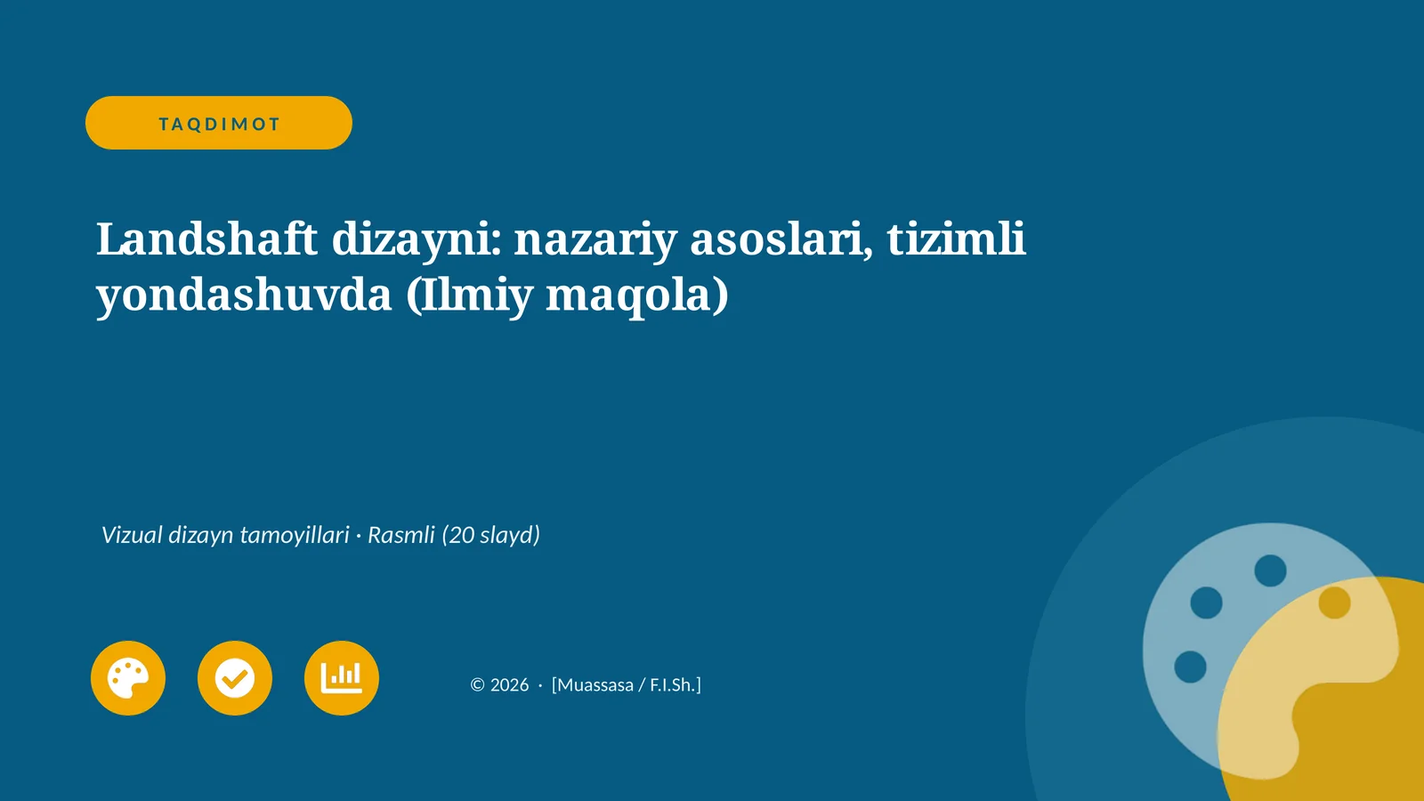 Landshaft dizayni: nazariy asoslari, tizimli yondashuvda