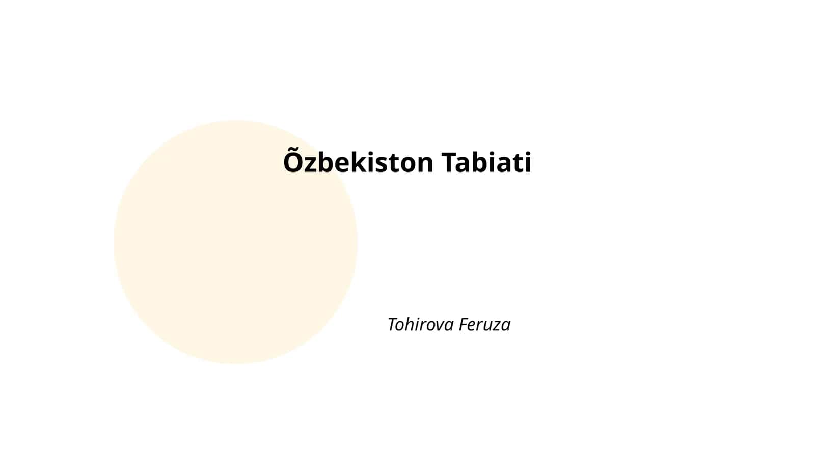 O'zbekiston Tabiati