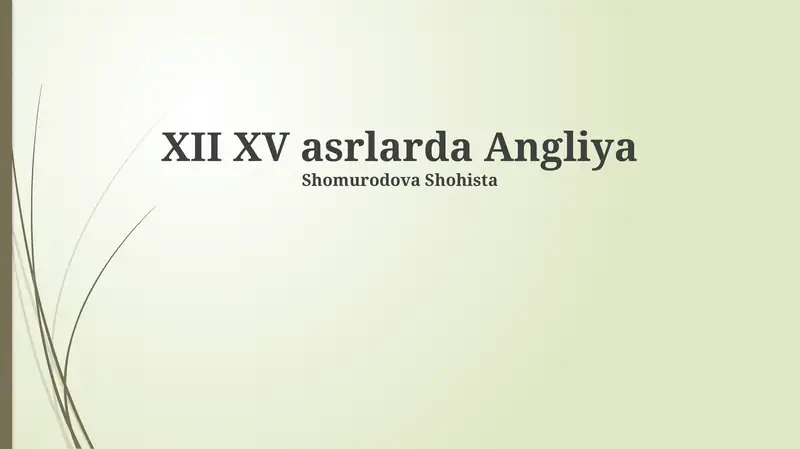 Angliya XII XV asrlarda