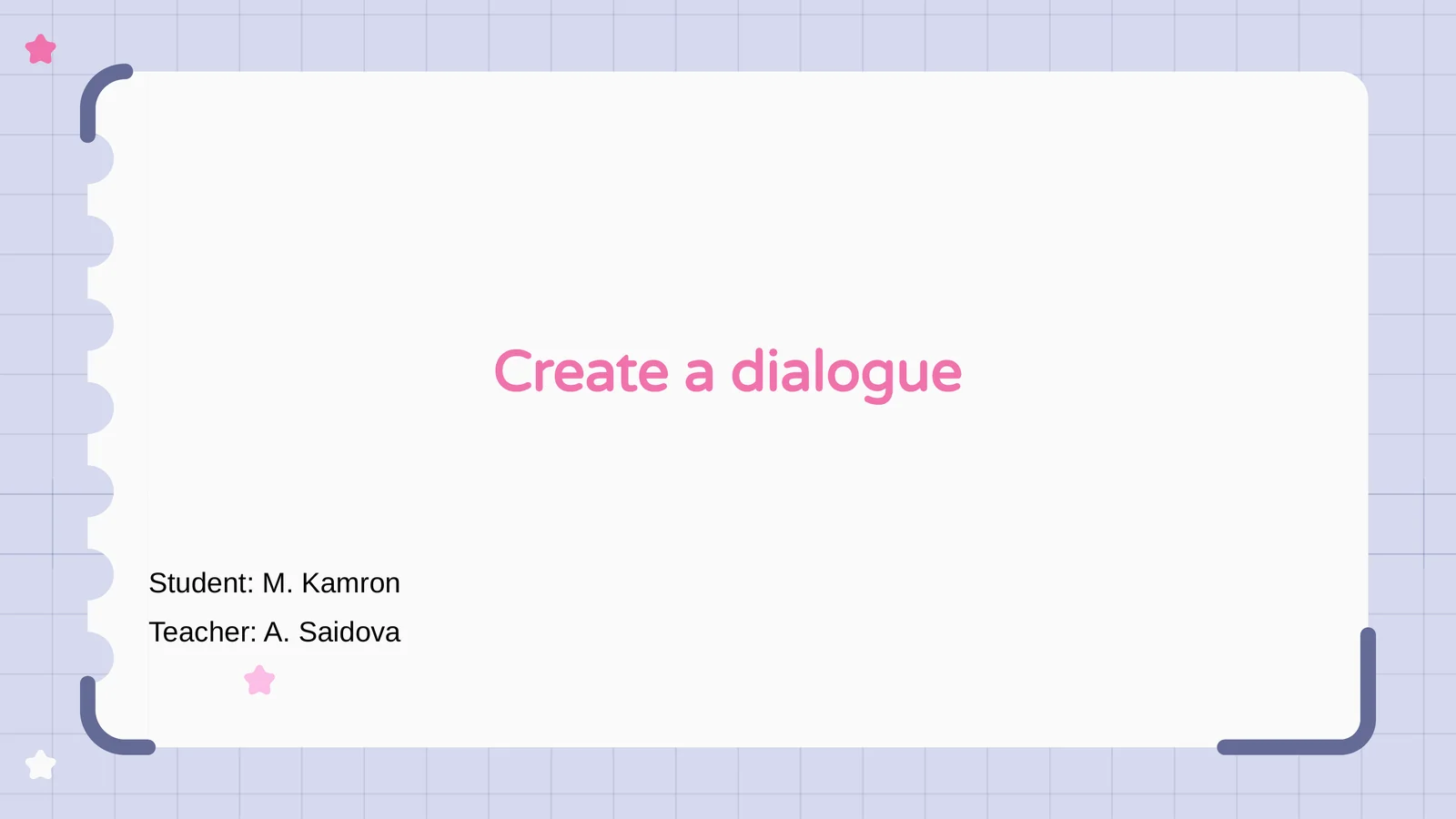 Creating Dialogue