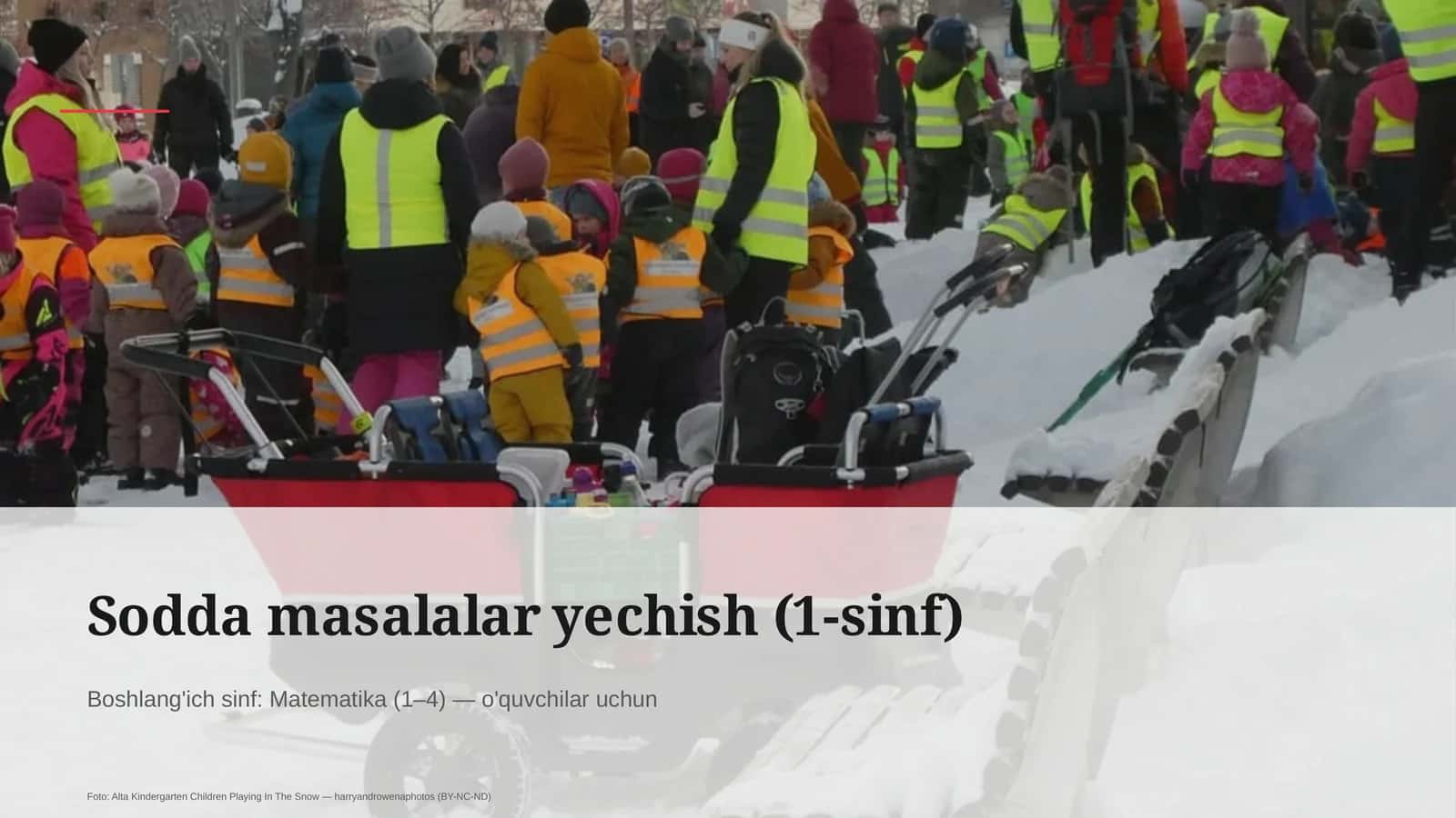 Sodda masalalar yechish (1-sinf)