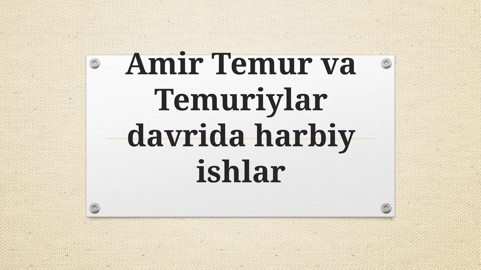 Temur va Temuriylar davrida harbiy ishlar