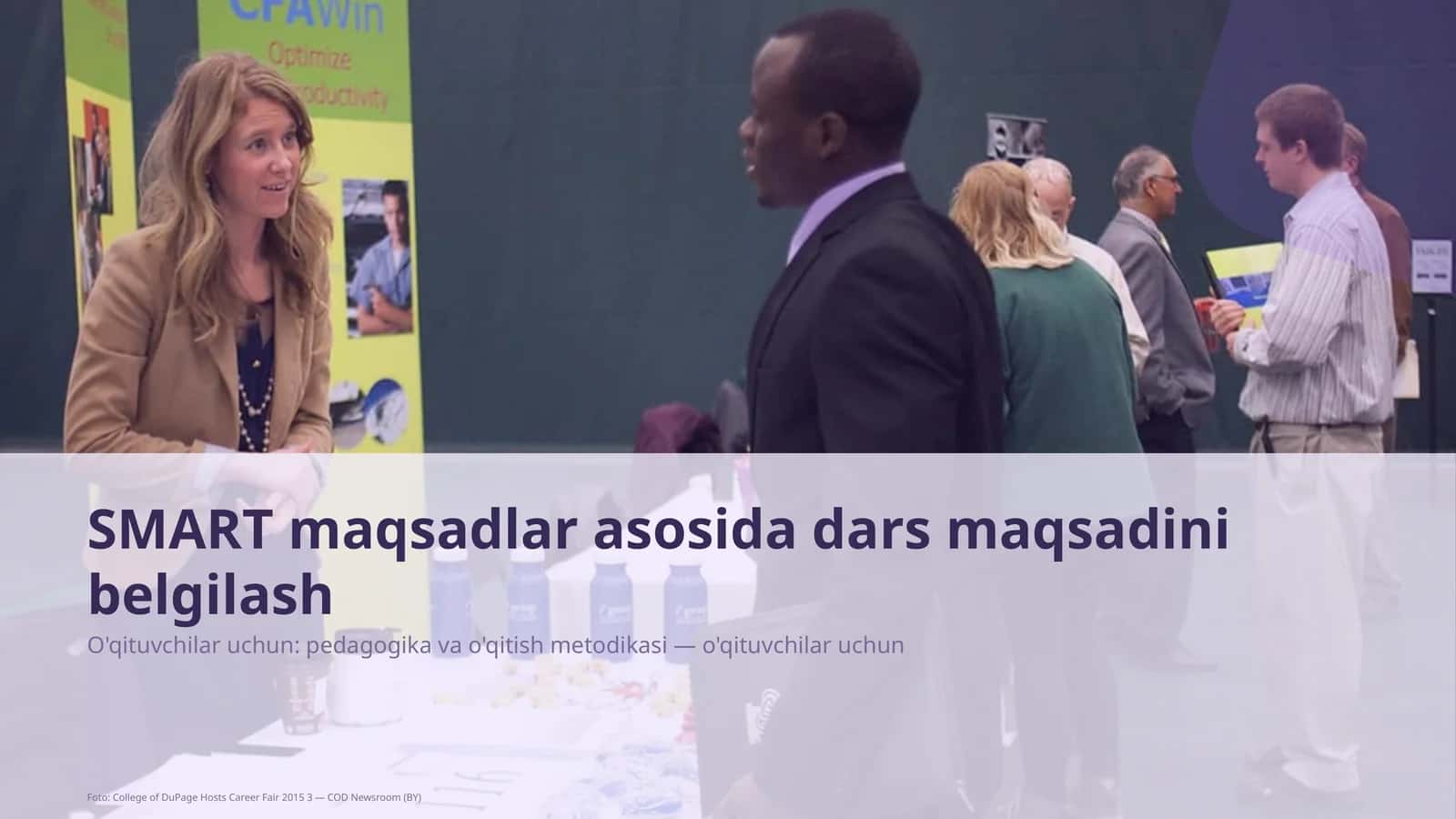 SMART maqsadlar asosida dars maqsadini belgilash