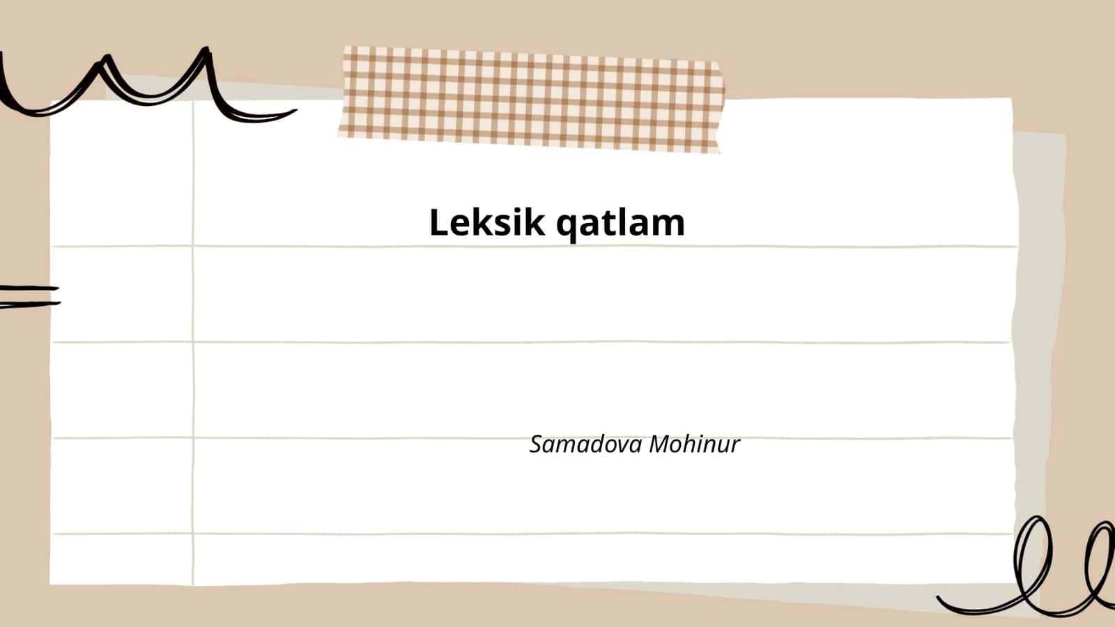 Leksik qatlam