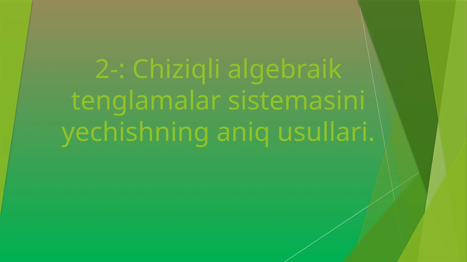 Matritsalar va ular ustida amallar