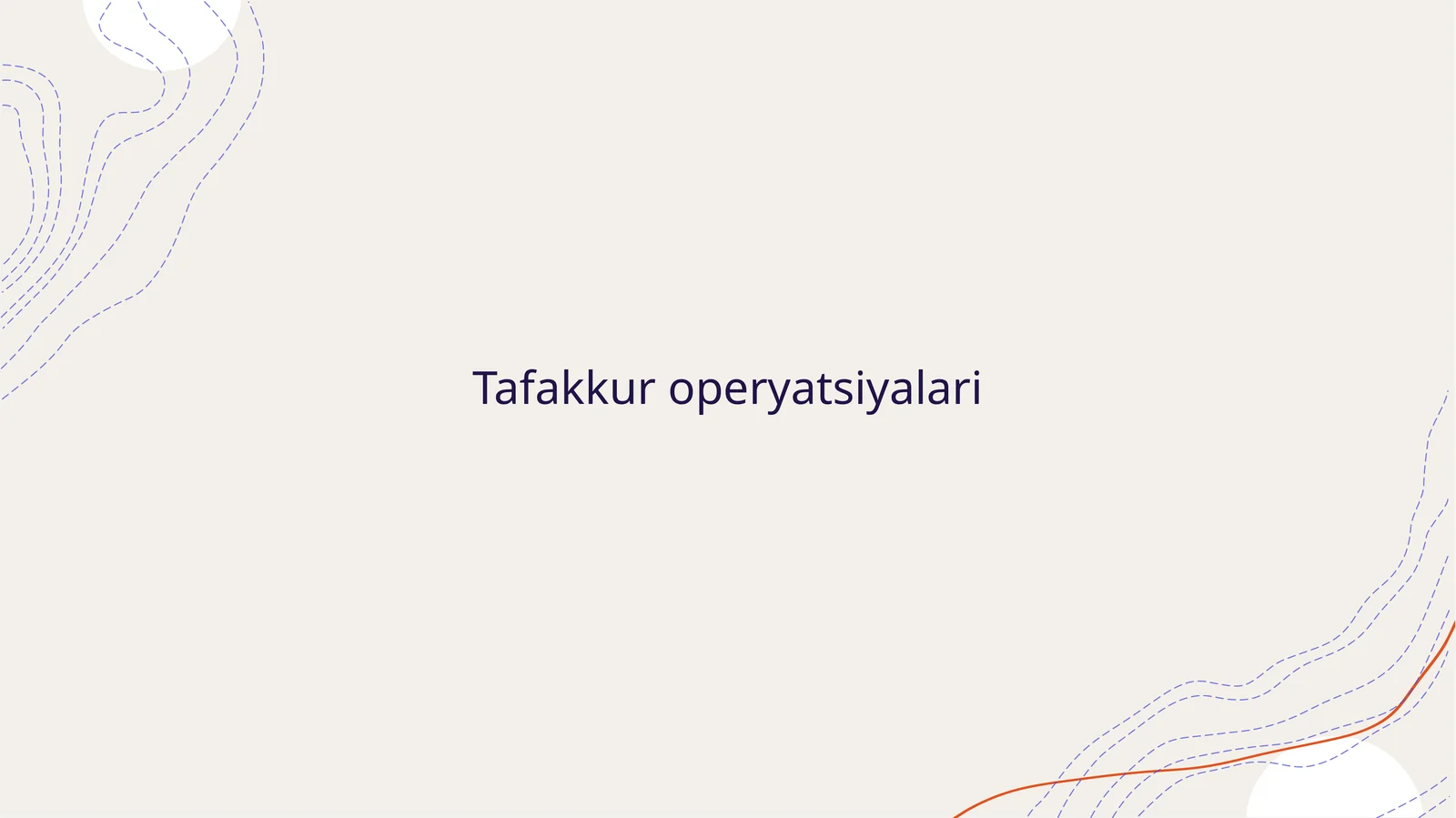 Tafakkur operyatsiyalari