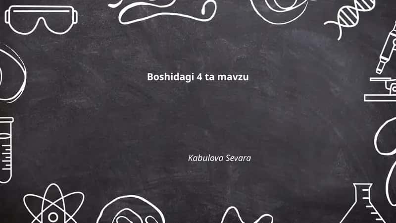 Boshidagi 4 ta mavzu