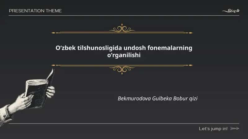 Oʻzbek tilshunosligida undosh fonemalarning oʻrganilishi
