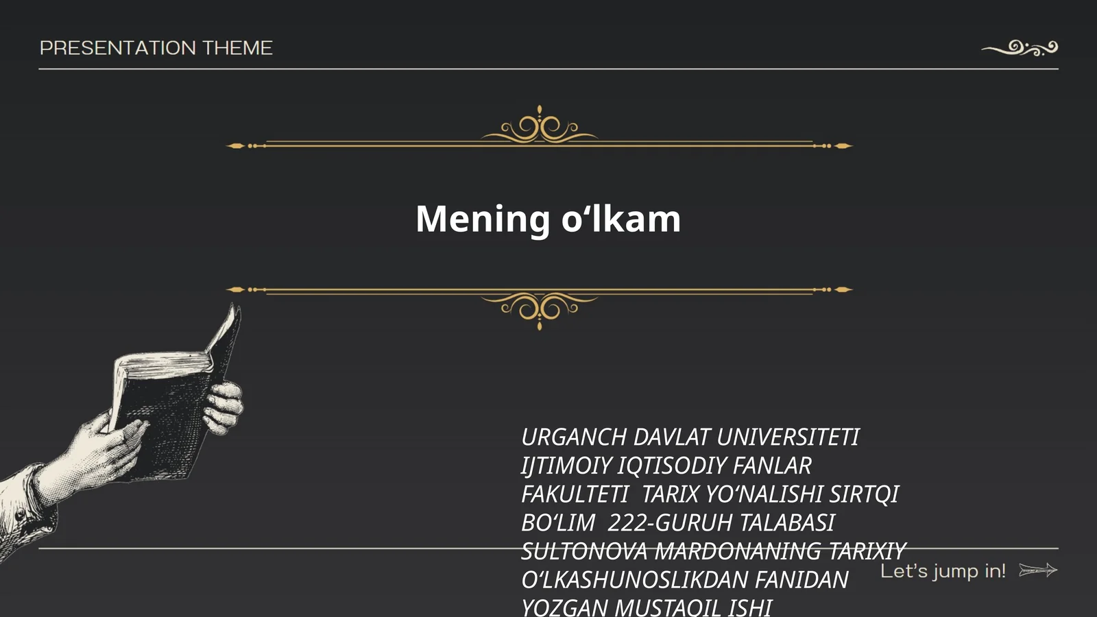 Mening oʻlkam