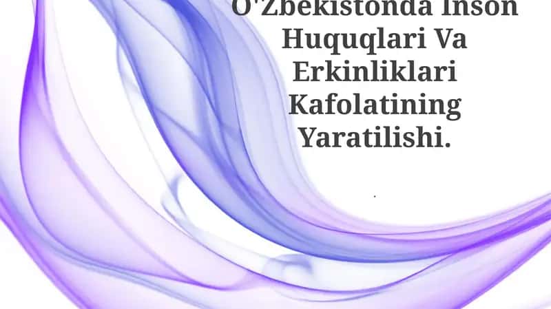 O'Zbekistonda Inson Huquqlari Va Erkinliklari Kafolatining Yaratilishi